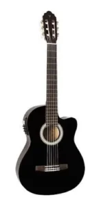Guitarra clásica negra